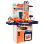 Ramiz Stylová modrá kuchyňka pro děti od 3 let kohoutek + interaktivní parní hořák + zvukový panel 65 dílků. – Zboží Dáma