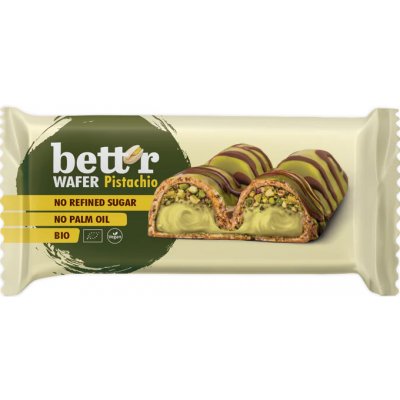Bettr bio oplatka plněná pistáciovým krémem 34 g – Zbozi.Blesk.cz