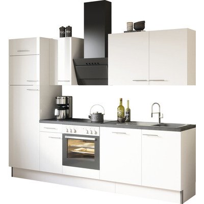 Optifit kuchyňská linka Rurik986 270 cm barva čela leskle bílá barva korpusu bílá v nesmontovaném stavu – Hledejceny.cz