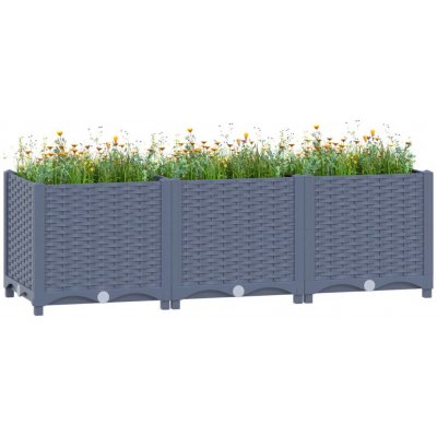 VidaXL Vyvýšený záhon 120 x 40 x 38 cm polypropylen – Zboží Mobilmania