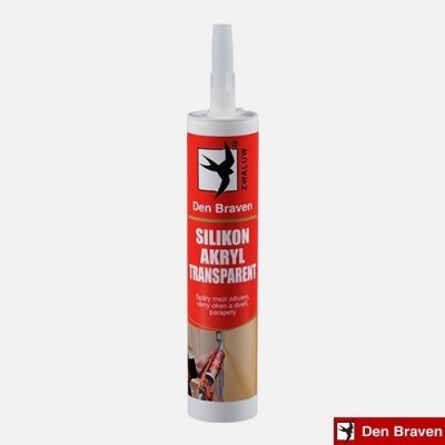 Den Braven Silikon akrylový tmel 280 ml transparentní – HobbyKompas.cz
