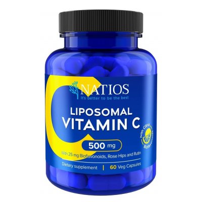Natios Vitamín C Liposomální 500 mg 60 veganských kapslí – Hledejceny.cz