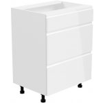 Kondela Spodní skříňka AURORA D60S3 Bílá – Zboží Mobilmania