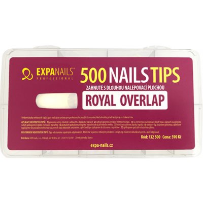 Expa-nails Nehtové tipy royal overlap box 500 ks – Zboží Mobilmania