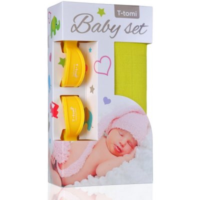 T-TOMI Baby set bambusová osuška yellow / žlutá yellow / žlutý