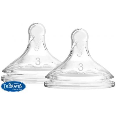 DR.BROWNS Dudlík na láhve Options+ široké hrdlo 6m + silikonový 2ks WN3201 – Zboží Dáma