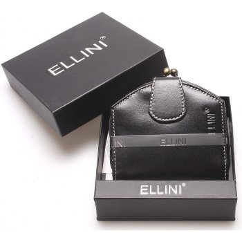 Ellini Dafne Dámská luxusní kožená peněženka černá černá