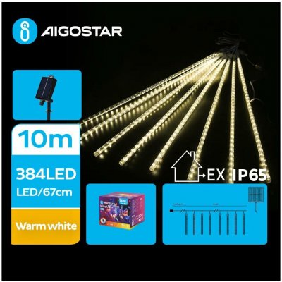 Aigostar B.V. Aigostar LED Solární vánoční řetěz 384xLED 13m IP65 teplá bílá AI1207 – Hledejceny.cz