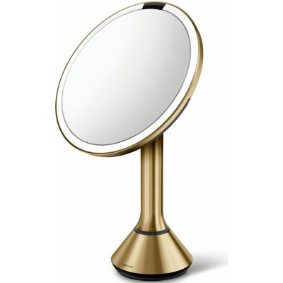 Simplehuman Kosmetické zrcátko Simplehuman Sensor Touch DUAL LED osvětlení mosaz nerez SHST3061 SHST3061 – Sleviste.cz