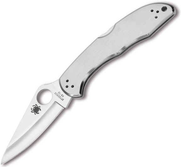 Spyderco Delica 4 zavírací nůž s klipem nerezová střenka C11P