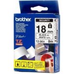 Brother TZ-SE4, bílá / černá - security tape originální – Hledejceny.cz
