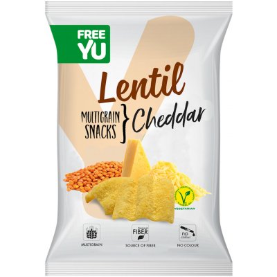 FREEYOU Lentil multigrain snack cheddar chipsy 70 g