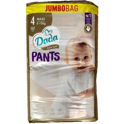 DADA PANTS JUMBOBAG EXTRA CARE 4 MAXI 8-15 KG 66 KS – Zboží Mobilmania