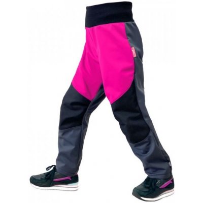 Unuo dívčí softshellové kalhoty Flexi s fleecem šedé s růžovou – Zboží Mobilmania
