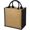 Nákupní taška a košík Jutová nákupní taška barevné uši přírodní a černá