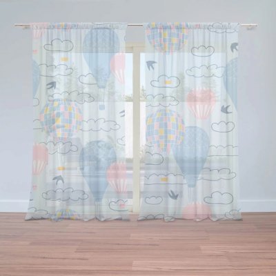 Záclony Horkovzdušné barevné balóny: 2 ks - 150x250 cm - Sablio – Hledejceny.cz