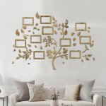 dřevo života Fotorámeček STROM na zeď Zvolte barvu dekoru: Dub zlatý, Velikost fotorámečků: 10x15 – Zboží Dáma