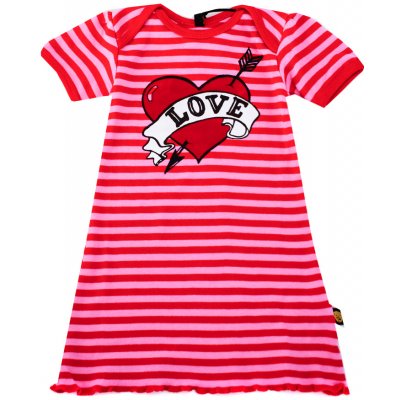 Rock a Bye Baby Kojenecké šatičky červené proužky – Zboží Dáma