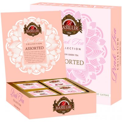 Basilur Gift Pink Tea Assorted přebal variace zelených čajů 40 gastro sáčků – Zboží Mobilmania