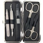 Globos Dámská kožená sada na manikúru s nůžkami Solingen 1321-89 černá – Zboží Dáma