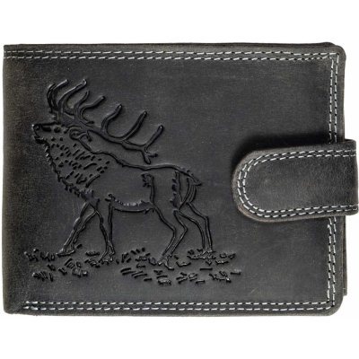 Wild pánská peněženka s přezkou jelen černá – Zboží Mobilmania