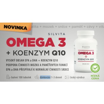 Silvita Omega 3 + koenzym Q10 100 tablet od 319 Kč - Heureka.cz