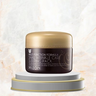 Mizon Snail Wrinkle Care Sleeping Pack zpevňující noční pleťová maska 80 ml – Sleviste.cz