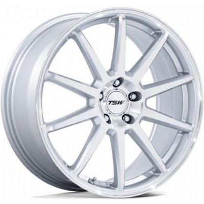TSW TW004 CANARD 9.5x19 5x114.3 ET20 gloss silver with machined Face | Zboží Auto