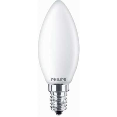 Philips Svíčková LED žárovka Classic ND 6.5-60W B35 E14 827 FR 6,5 806 – Zboží Mobilmania