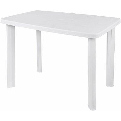 Spetebo Plastový zahradní stůl FARETTO cca 100 x 70 x 72,5 cm bílá