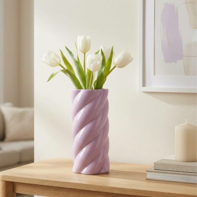 Home Styling Collection Keramická váza fialová, Ø 12,5 x 25 cm fialový – Hledejceny.cz