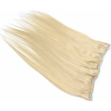 Clip pás 50cm rovný nejsvětlejší blond