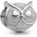 PANDORA Korálek 794525C00 Mini Strukturovaná sova – Sleviste.cz