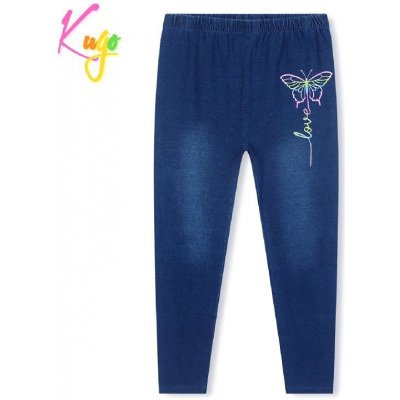 Kugo dívčí riflové legíny KK2312 modré – Zboží Dáma