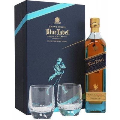 Johnnie Walker Blue Label 40% 0,7 l (dárkové balení 2 sklenice)
