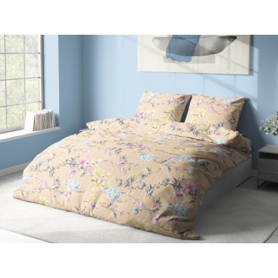 Aaryans bavlna povlečení Jarní kvítí béžové 140x200 70x90 – Hledejceny.cz