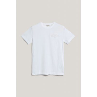 TRIČKO GANT TONAL AS SS T-SHIRT WHITE – Sleviste.cz