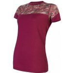 Sensor Dámské triko kr. rukáv merino Impress lilla/feather – Zboží Dáma
