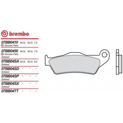 Zadní brzdové destičky Brembo KTM 1290 SUPER ADVENTURE R 2017 - směs 83 – Zboží Mobilmania