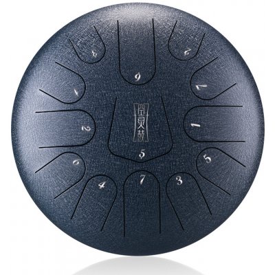 Hütermann Tongue drum 12' 30cm 13 tónů C-dur Tmavomodrý slitina titanu a oceli s příslušenstvím – Zboží Dáma