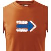 Dětské tričko Canvas dětské tričko Turistická šipka modrá, oranžová
