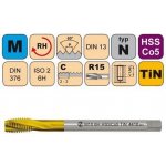 NÁSTROJE CZ Závitník strojní M6x1 ISO2 HSSCo5 TiN DIN 376 RSP15 - 4410 - CZZ4410-M6-ISO2 – Hledejceny.cz