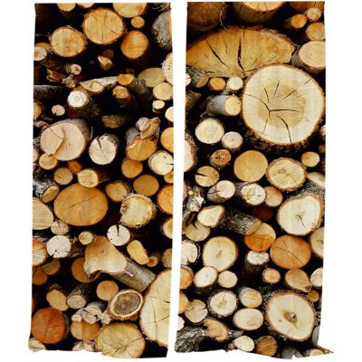 IMPAR Závěsy Dřevo (Rozměr : 140x250, Materiál: Interlock) – Hledejceny.cz