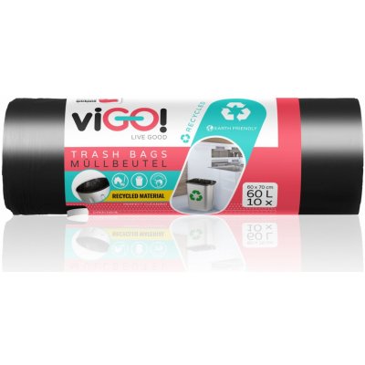 viGO! Pytle 60 l 28 µm 10ks černé – Zboží Dáma