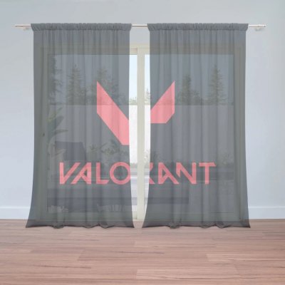 Sablio Záclony VALORANT Black: 2ks 150x250cm – Hledejceny.cz