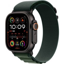 Apple Watch 49mm tmavě zelený Alpský tah - S - provedení z černého titanu MYPQ3ZM/A