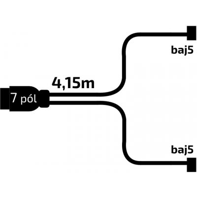 Kabeláž 4,15 m bez předních vývodů/7-pól. zástrčka/baj5 – Hledejceny.cz