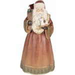 Clayre & Eef Dekorace Santa Claus s houpacím koníkem a pytlem dárků - 20*18*39 cm – Hledejceny.cz