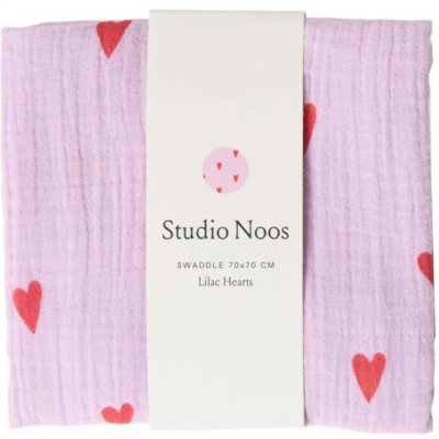Studio Noos Swaddle zavinovačka Print Medium Pink Hearts – Zboží Mobilmania