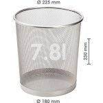 Junior Koš drátěný na odpadky stříbrný 7,8l – Zboží Mobilmania